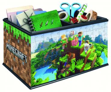 216 Teile Ravensburger 3D Puzzle Aufbewahrungsbox Minecraft 11286