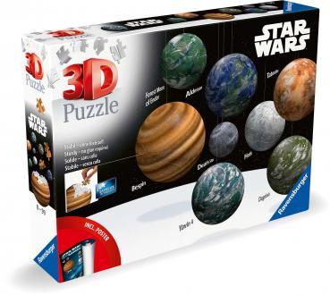 531 Teile Ravensburger 3D Puzzle Ball Sortiment Himmelskörper der Star Wars Galaxie 11577