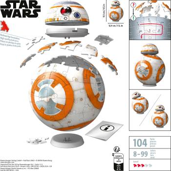 99 Teile Ravensburger 3D Puzzle Ball Star Wars BB-8 11578