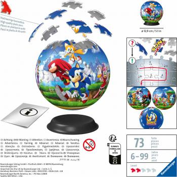 72 Teile Ravensburger 3D Puzzle Ball Sonic the Hedgehog 11592