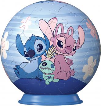 54 Teile Ravensburger 3D Puzzle Ball Disney Stitch & Angel 11599