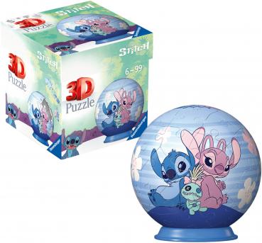 54 Teile Ravensburger 3D Puzzle Ball Disney Stitch & Angel 11599