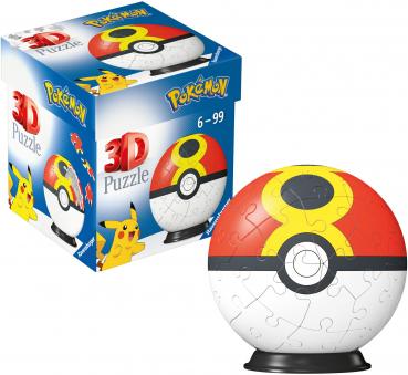 54 Teile Ravensburger 3D Puzzle Ball Pokémon Wiederball 11628