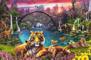 3000 Teile Ravensburger Puzzle Tiger in paradiesischer Lagune 16719