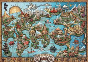 1000 Teile Ravensburger Puzzle Geheimnisvolles Atlantis 16728