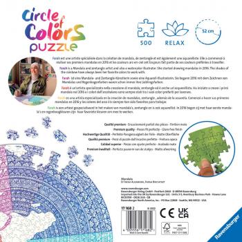 500 Teile Ravensburger Puzzle Circle of Colors Mandala 17168