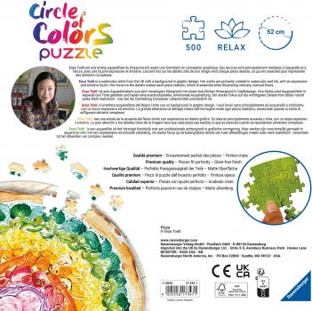 500 Teile Ravensburger Puzzle rund Circle of Colors Pizza 17347