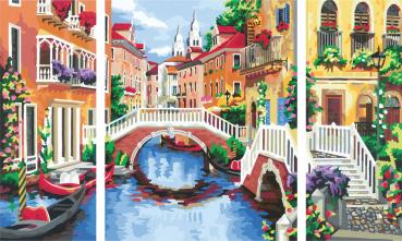 Ravensburger Malen nach Zahlen CREART Premium Sonderserie Venetian Dreams Triptychon 20135