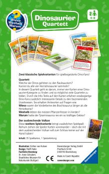 Ravensburger Mitbringspiel Kartenspiel Wieso? Weshalb? Warum? Dinosaurier Quartett 22359