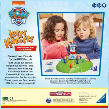 Ravensburger Kinderspiel Wettlaufspiel PAW Patrol Lotti Karotti 22372