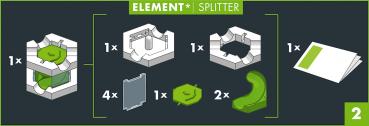 Ravensburger Kugelbahn GraviTrax PRO Element Splitter 22383