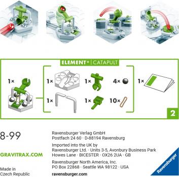 Ravensburger Kugelbahn GraviTrax CORE Element Catapult 22411