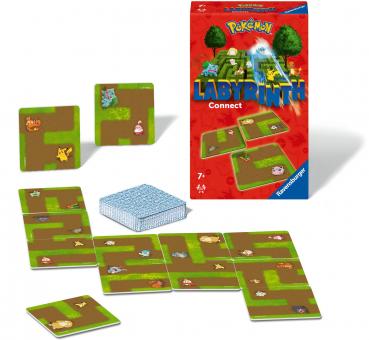 Ravensburger Mitbringspiel Such- und Schiebespiel Pokémon Labyrinth Connect 22579