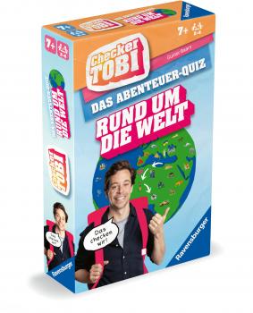 Ravensburger Mitbringspiel Quizspiel Checker Tobi Rund um die Welt 23492