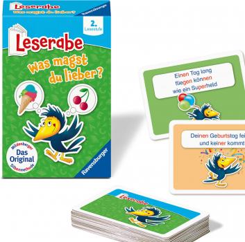 Ravensburger Kartenspiel Quizspiel Leserabe Was magst du lieber? 23497