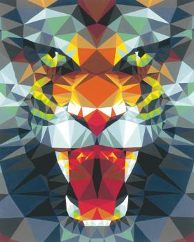 Ravensburger Malen nach Zahlen CREART Trend Serie C Polygon Tiger 23514