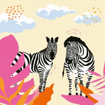 Ravensburger Malen nach Zahlen CREART Trend Serie Quadratisch Zebra 23666