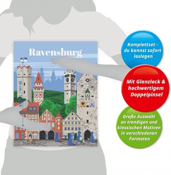 Ravensburger Malen nach Zahlen CREART Trend Serie C Farbenfrohes Ravensburg 23685