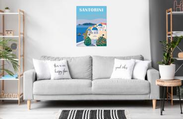 Ravensburger Malen nach Zahlen CREART CANVAS Leinwand Farbenfrohes Santorini 23906