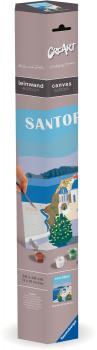 Ravensburger Malen nach Zahlen CREART CANVAS Leinwand Farbenfrohes Santorini 23906