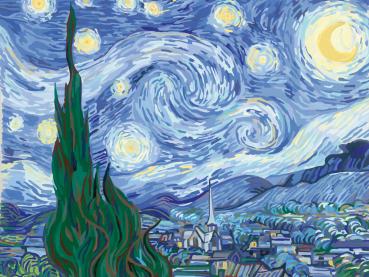 Ravensburger Malen nach Zahlen CREART CANVAS Leinwand ART Collection Sternennacht Van Gogh 23915