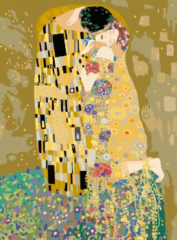 Ravensburger Malen nach Zahlen CREART CANVAS Leinwand ART Collection Der Kuss Klimt 23916