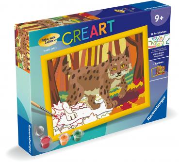 Ravensburger Malen nach Zahlen CREART Trend Serie D Luchs im Herbstwald 23958