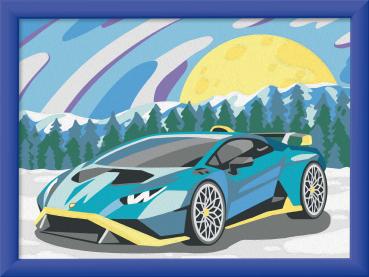 Ravensburger Malen nach Zahlen CREART Trend Serie D Character Blauer Lamborghini 23959