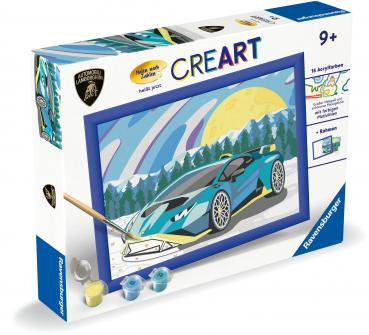 Ravensburger Malen nach Zahlen CREART Trend Serie D Character Blauer Lamborghini 23959