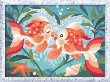 Ravensburger Malen nach Zahlen CREART Serie D Romantic Verliebte Fische 23998