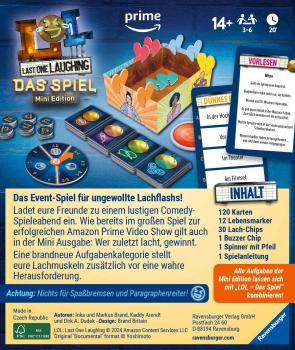 Ravensburger Die flotten Kleinen Strategiespiel Last One Laughing Das Spiel Mini Edition 24592