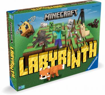 Ravensburger Familienspiel Such- und Schiebespiel Labyrinth Minecraft 24684