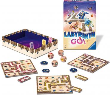 Ravensburger Familienspiel Such- und Schiebespiel Labyrinth GO! 24699