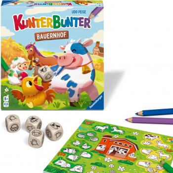 Ravensburger Kinderspiel Würfelspiel Kunterbunter Bauernhof 24761