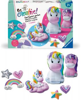 Ravensburger Gipsfiguren Be Creative Midi Bastelset DIY Gipsfiguren gießen Einhorn 25531