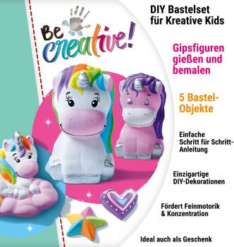 Ravensburger Gipsfiguren Be Creative Midi Bastelset DIY Gipsfiguren gießen Einhorn 25531