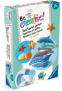 Ravensburger Gipsfiguren Be Creative Midi Bastelset DIY Gipsfiguren gießen Delfine 25535