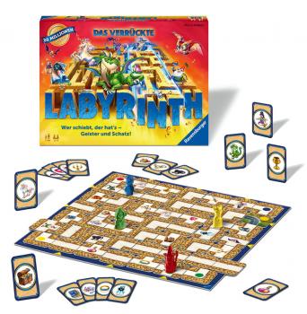 Ravensburger Familienspiel Such- und Schiebespiel Das verrückte Labyrinth 26955