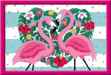 Ravensburger Malen nach Zahlen Classic Serie C Liebenswerte Flamingos 28782