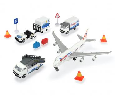 Dickie Spielfahrzeug Spielset Flughafen Go Real / City Airport Playset 203743001