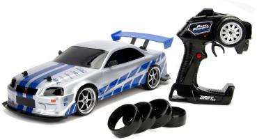 Jada ferngesteuertes Fahrzeug Auto Hollywood R. RC Fast & Furious Nissan Skyline GTR 1:10 253209000