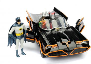 Jada Modellauto Hollywood Rides Batman 1966 Classic Batmobile mit Figur 1:24 253215001