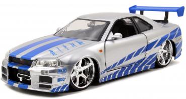 Jada Modellauto Hollywood Rides Fast & Furious 2002 Nissan Skyline 1:24 253203044