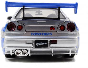 Jada Modellauto Hollywood Rides Fast & Furious 2002 Nissan Skyline 1:24 253203044