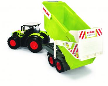 Dickie Spielfahrzeug Bauernhof Tranktor mit Anhänger Go Real / Farm CLAAS Farm 203739004