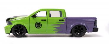 Jada Modellauto Hollywood Rides Marvel Hulk 2014 Ram 1500 mit Figur 1:24 253225029