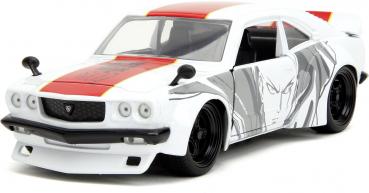 Jada Modellauto Hollywood Rides One Punch Man 1974 Mazda RX-3 mit Figur 1:24 253255058