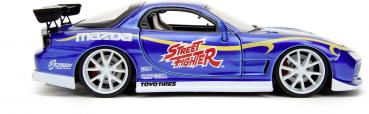 Jada Modellauto Hollywood Rides Street Fighter 1993 Mazda RX7 mit Figur 1:24 253255062