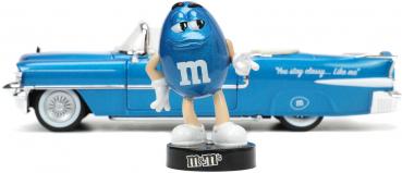 Jada Modellauto Hollywood Rides M&Ms Blue & 1956 Cadillac Eldorado mit Figur 1:24 253255067