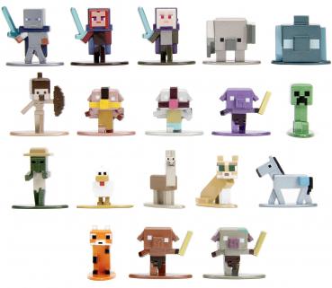 Jada Sammelfigur Nano MetalFigs Minecraft Legends Welle 9 18er Pack 1,65 Zoll 4 cm 253265011